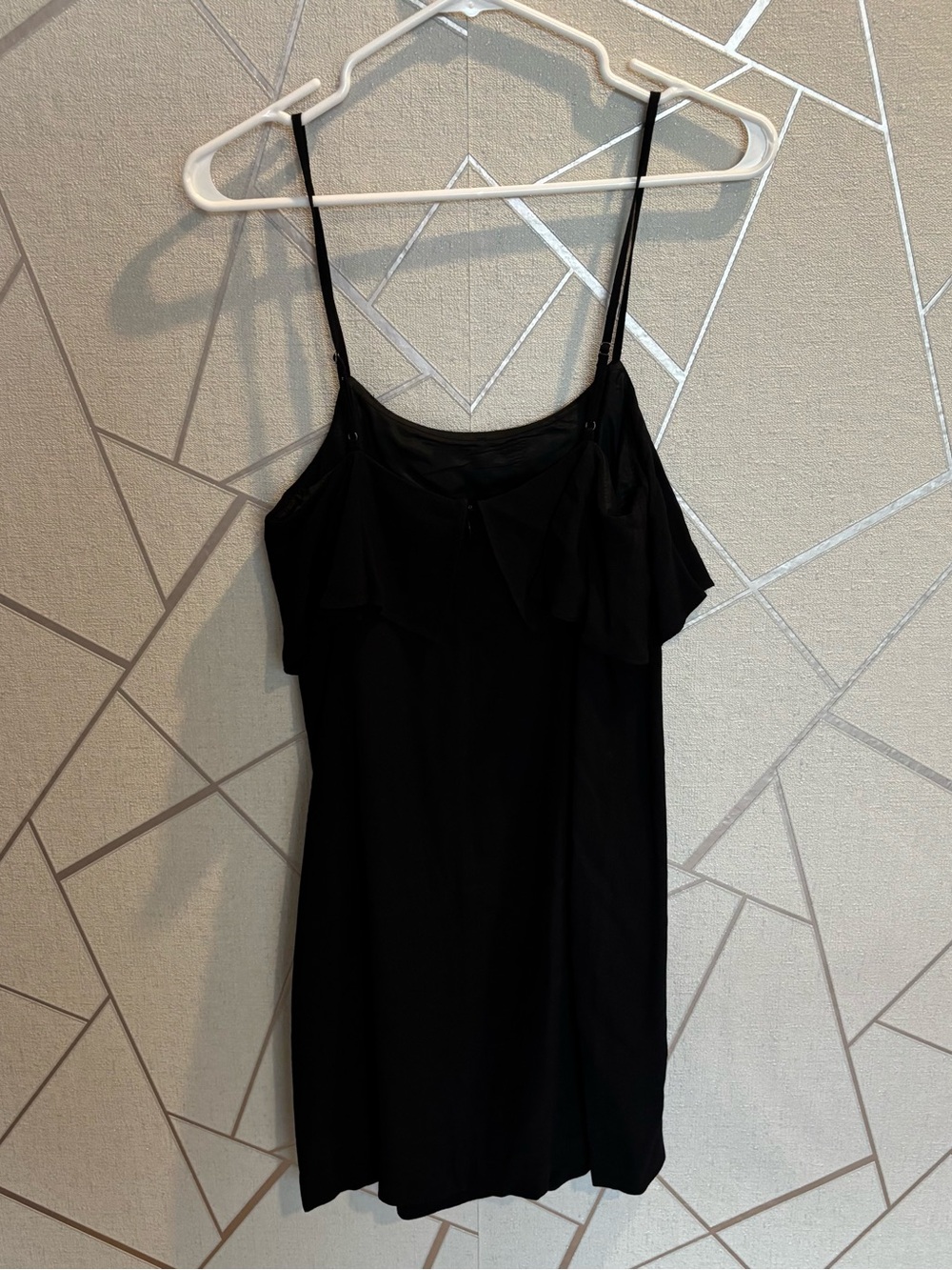 J. Crew Black Ruffle Layered Mini Dress